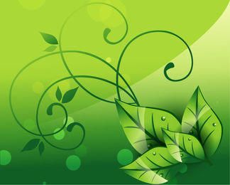 Fondo de naturaleza elegante remolinos florales