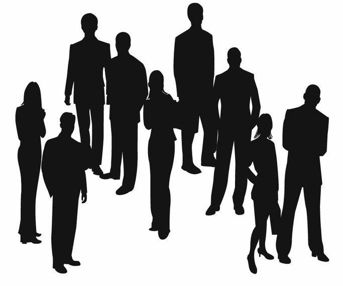 Silhouette Business People Set Silhouette Business People Set