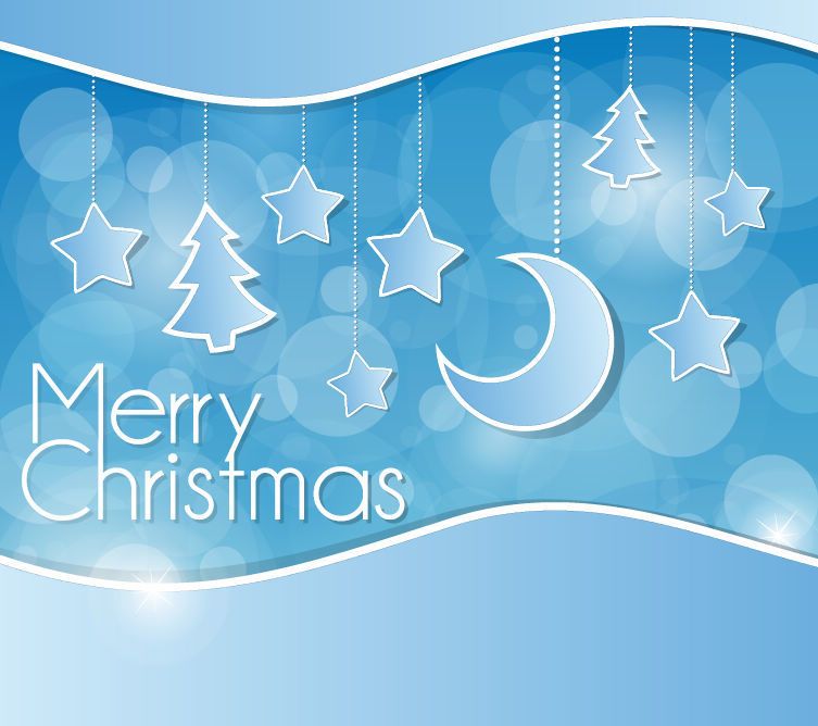 Decoração de papel de parede de inverno azul natal