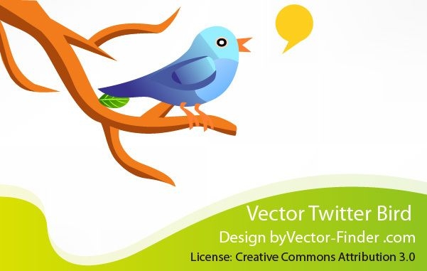 Vector libre de Twitter pájaro