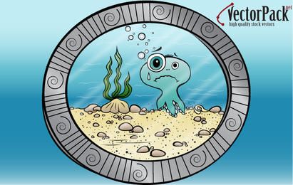 Pulpo visto desde submarino