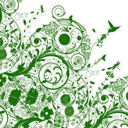 Fondo de naturaleza remolino silueta verde