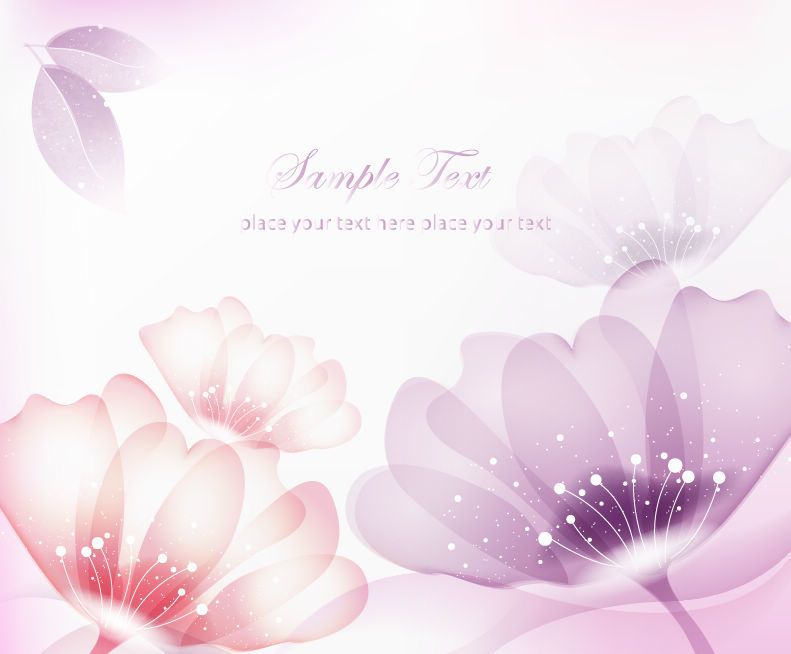 Abstract Red Purple Flowers Background Vector Abstract Red Purple Flowers Background