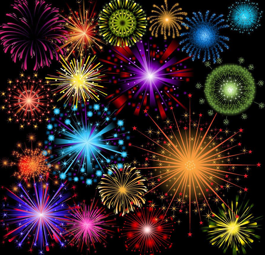 Bright Colorful Detailed Firework Pack - Vector download