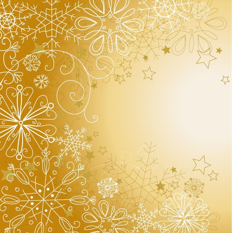 Snowflakes & Stars Linen Christmas Background