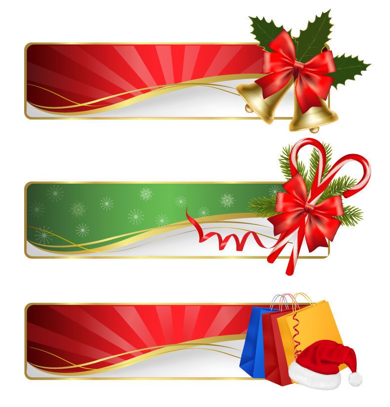 Waves & Sunbeams 3 Banners navideños