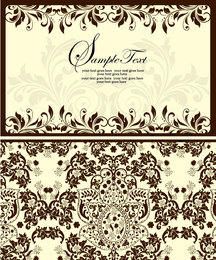 Invitación floral delantera y trasera de estilo simplista