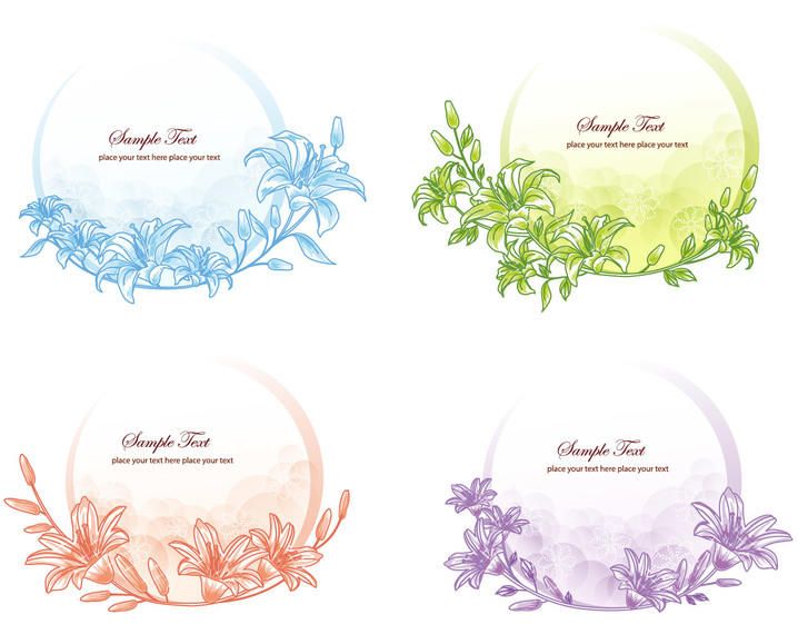 Simplistic Floristic Frame Circular Banner Pack Simplistic Floristic Frame Circular Banner Pack
