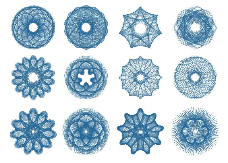 Creative Spiral Currency or Certificate Decoration Pack Creative Spiral Currency or Certificate Decoration Pack