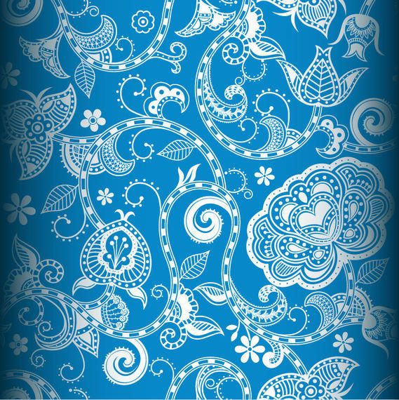 Patrón sin costuras floral decorativo vintage Patrón sin costuras floral decorativo vintage