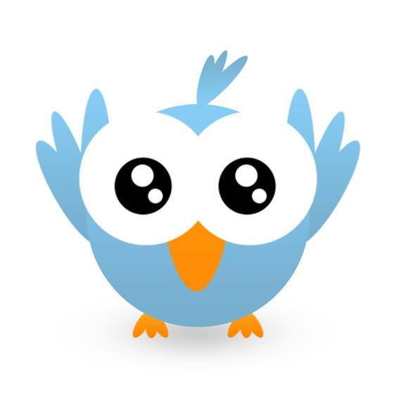 Twitt hellblaues Symbol Twitt hellblaues Symbol