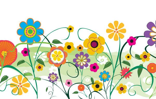 Vektorblumen und -blumen Vektorblumen und -blumen