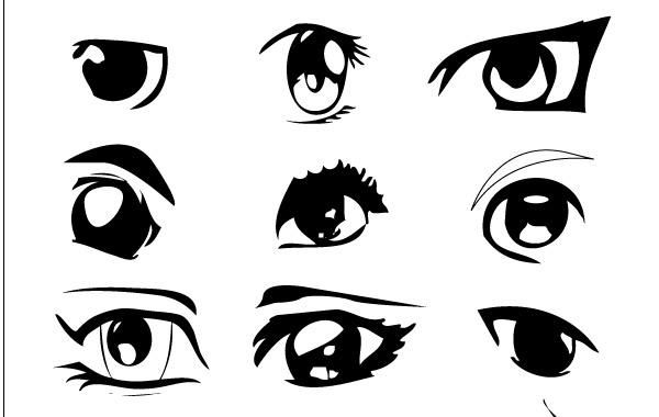 Anime Eyes - Vector download