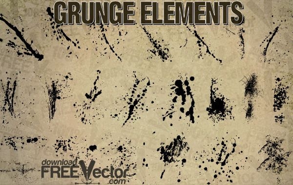 Elementos del grunge del vector