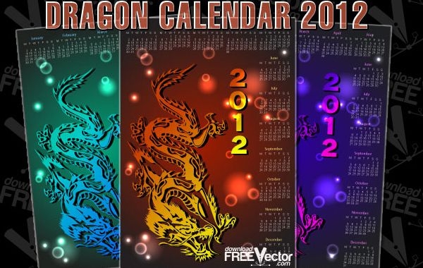 Calendario dragón para 2012