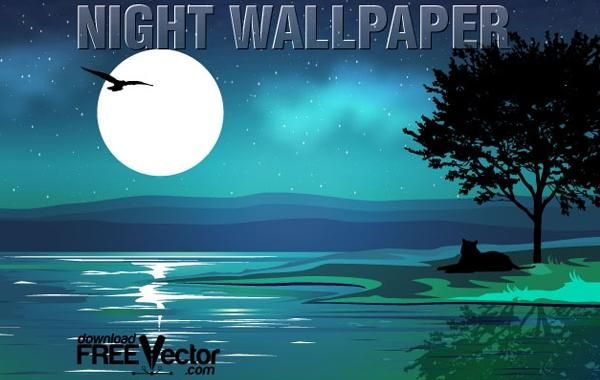 Vector Night Wallpaper Vector Night Wallpaper