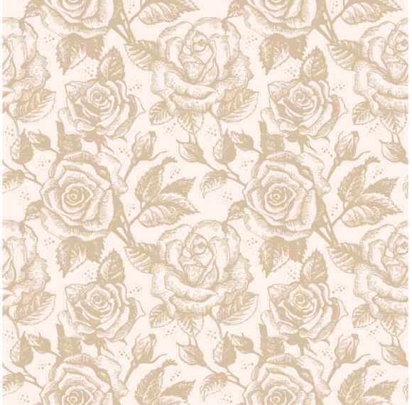 Vintage Seamless Sketchy Rose Pattern Vintage Seamless Sketchy Rose Pattern