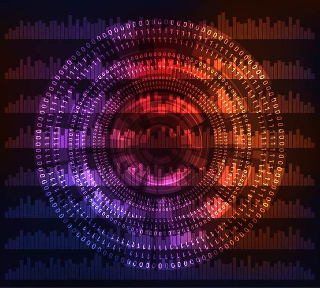 Digital Technology Background with Info-Graphic Digital Technology Background with Info-Graphic