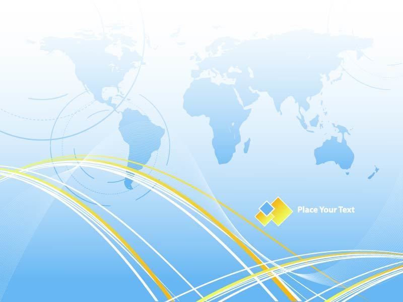 Mapa mundial com linhas de fundo azul