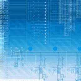 Blauer Digitech Hintergrund mit Linien