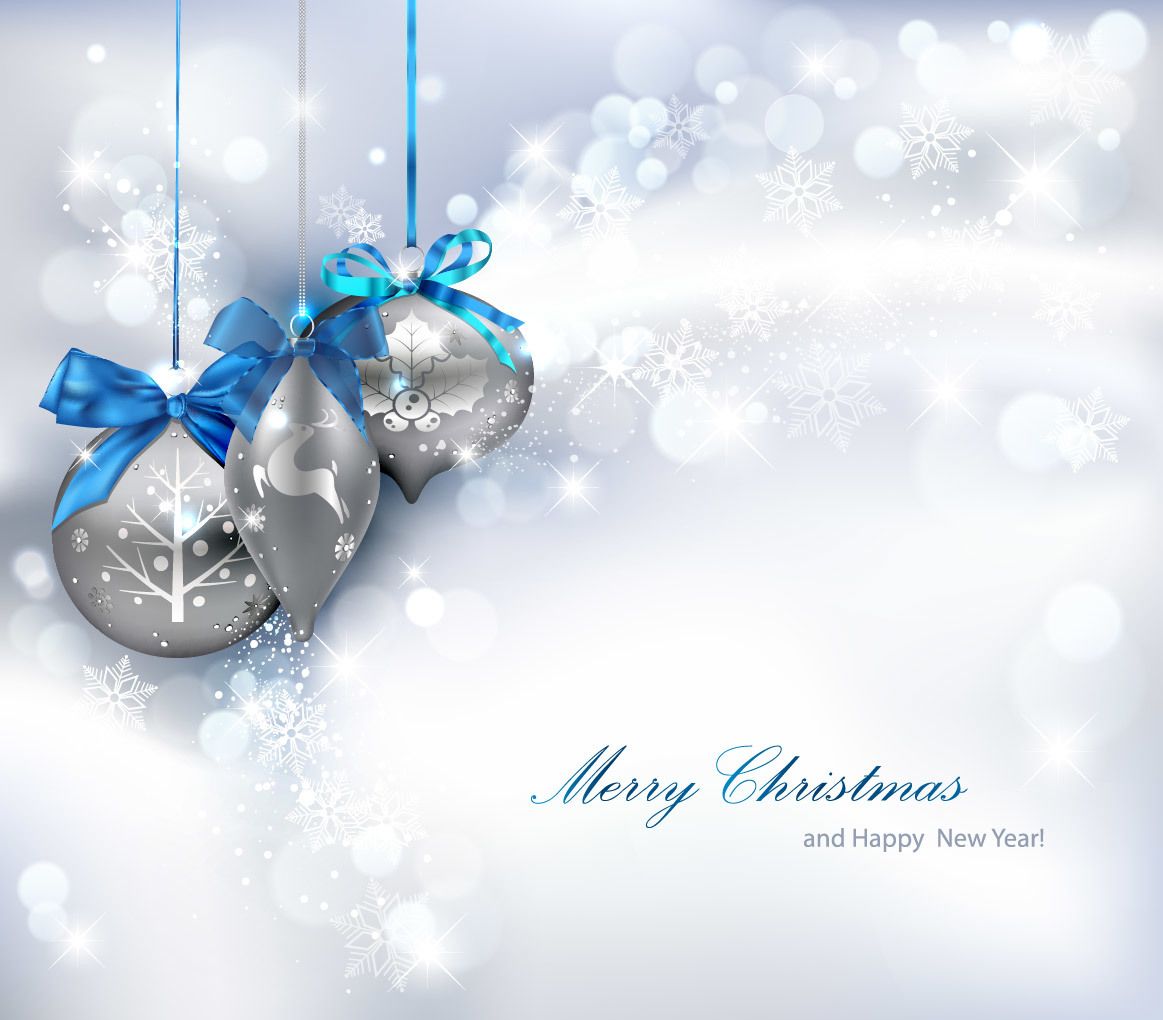 Shiny Silver Christmas Background - Vector download