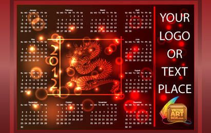 CALENDARIO RED DRAGON 2012