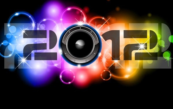 Feliz año nuevo 2012 vectores
