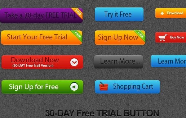 Free Vector Trial Button Free Vector Trial Button