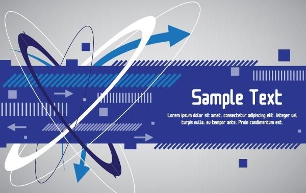 Techno Blue Banner Design Techno Blue Banner Design