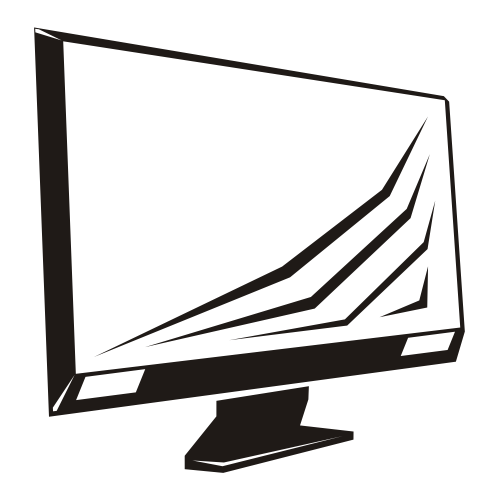 Black and White LCD Display Vector download