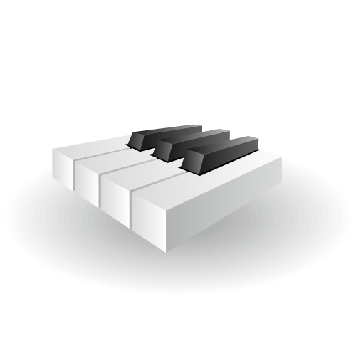 download vector glossy piano keys icon in 3d vectorpicker vectorpicker