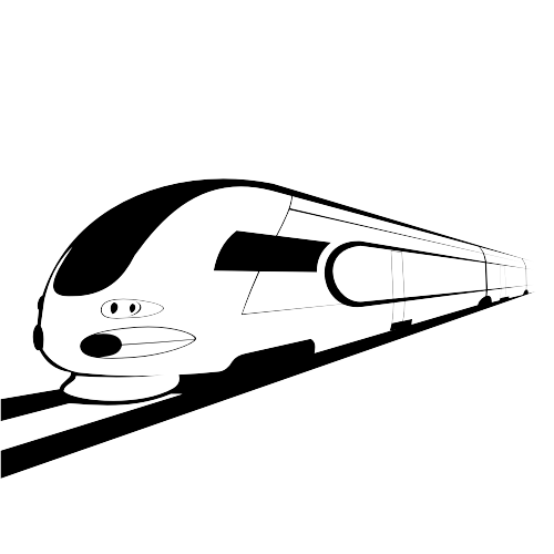 Abstract Sketch Black & White Bullet Train Abstract Sketch Black & White Bullet Train