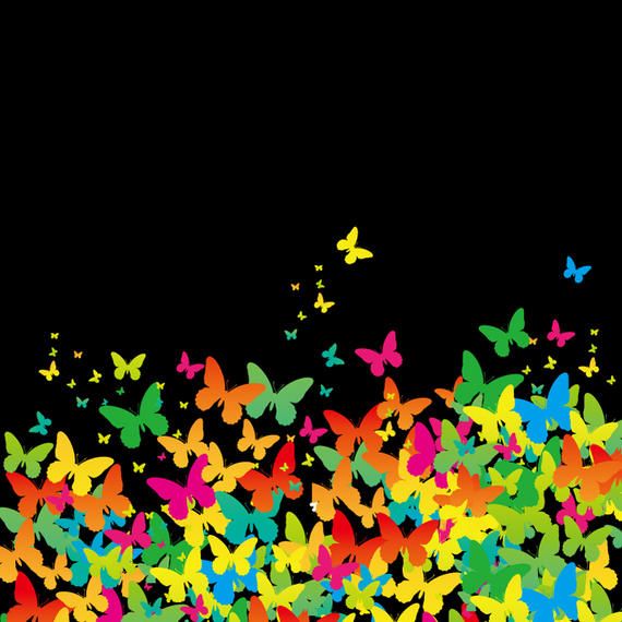 Flat Painted Butterfly Background Flat Painted Butterfly Background