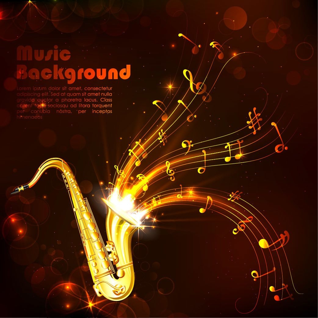 08af7b7a7fb950f2d316654d4cd238fc creative gold musical background with saxophone