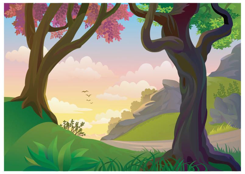 Beautiful Painted Nature Scene Beautiful Painted Nature Scene