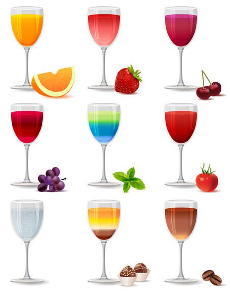 Glass of Juicy Drinks Pack Glass of Juicy Drinks Pack