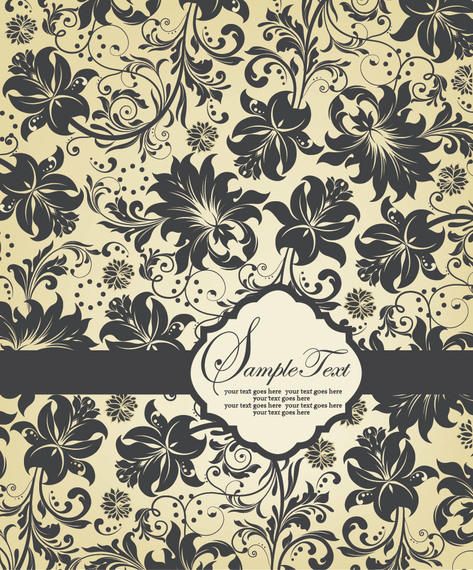 Floral Pattern Template Invitation Card Floral Pattern Template Invitation Card
