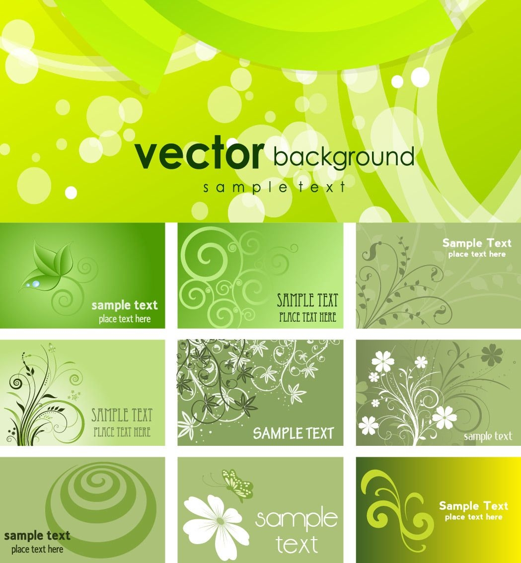 Green Eco Themed Visitenkartenpaket