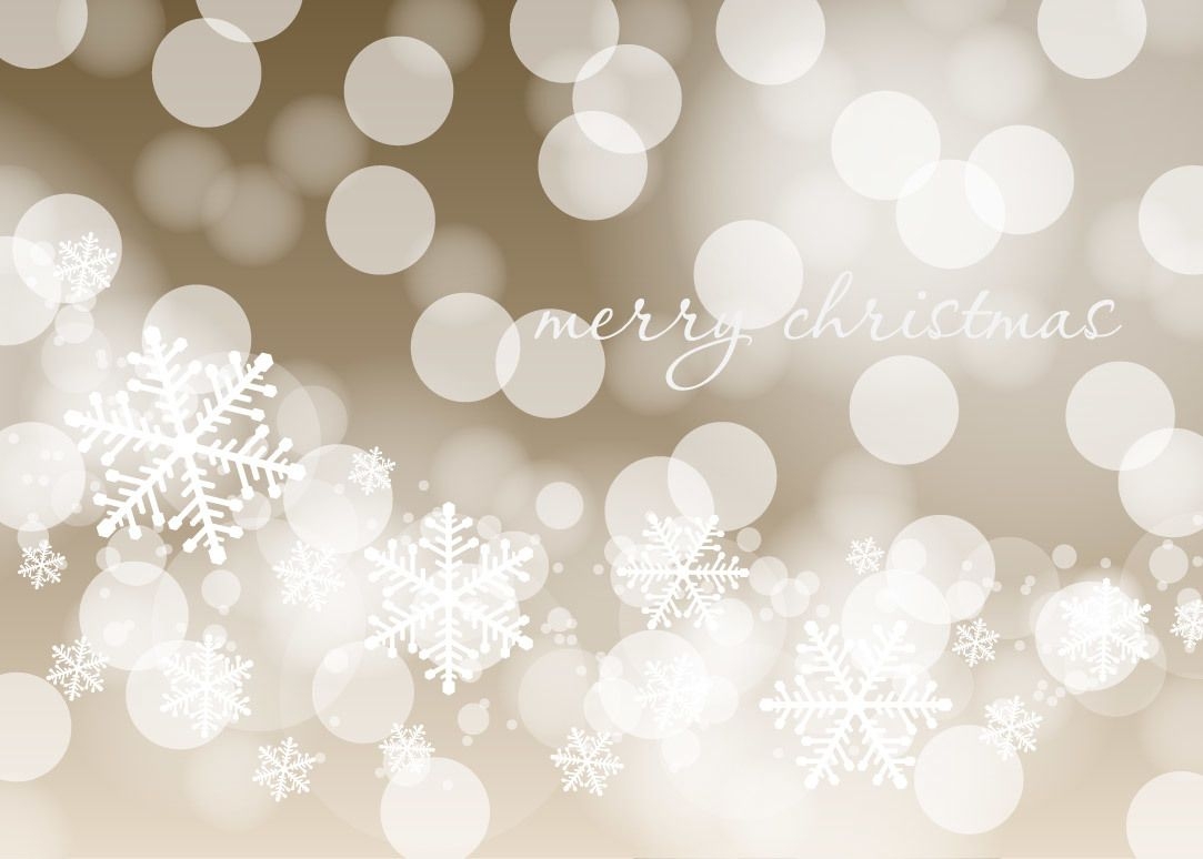 Shiny Christmas Background with Bokeh & Snowflakes