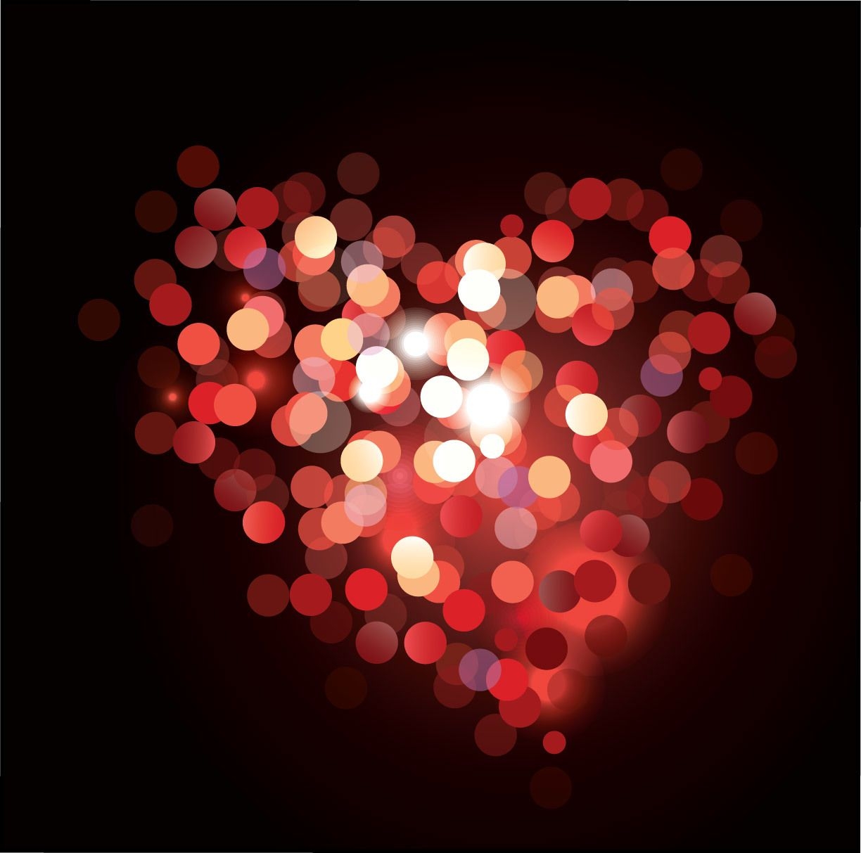 Fondo de San Valentín corazón brillante colorido Bokeh