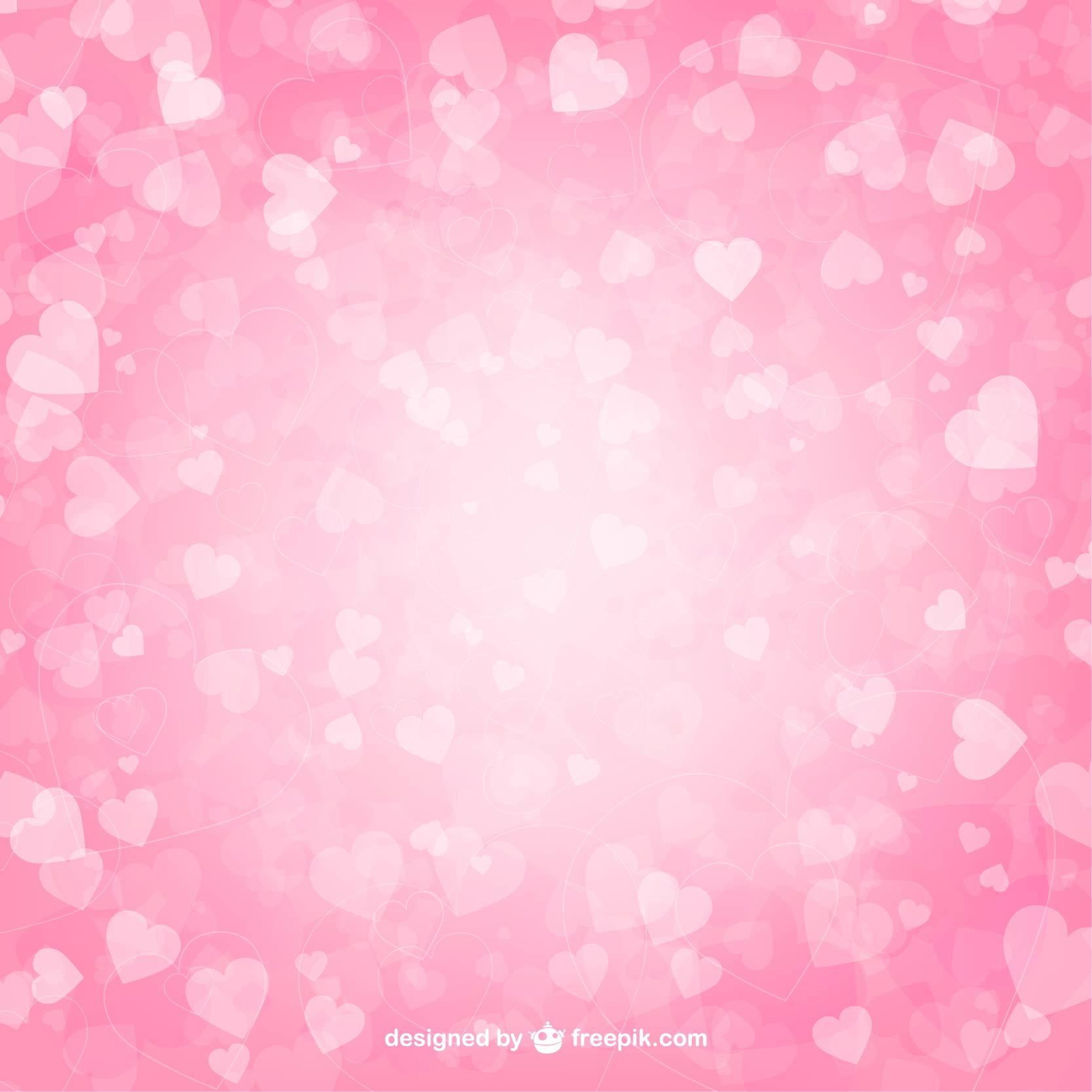 Fluorescent Valentine Hearts Pink Background - Vector download