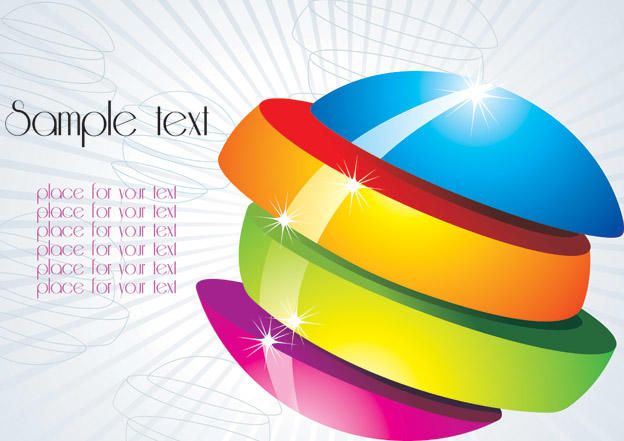 Multicolor Sliced Orb Background Multicolor Sliced Orb Background