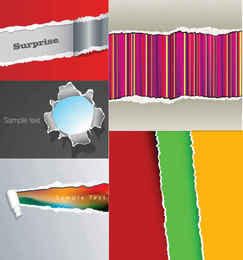 Conjunto de fondo de papel de lágrima creativa