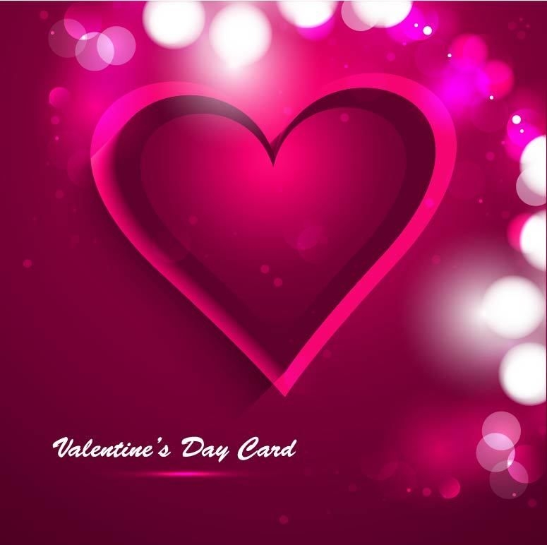 Kreative Valentinskarte des rosa Herzens