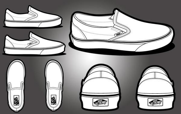 Vans Classic Template Shoe Vector Download 