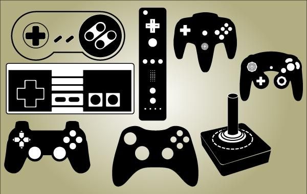Vetor de conjunto de controlador de jogo Vetor de conjunto de controlador de jogo