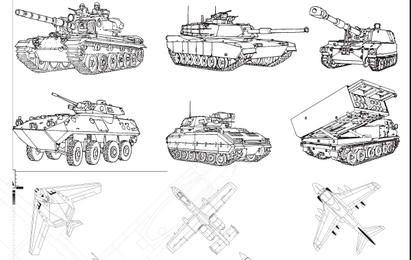 Vector de máquina de guerra de mezcla