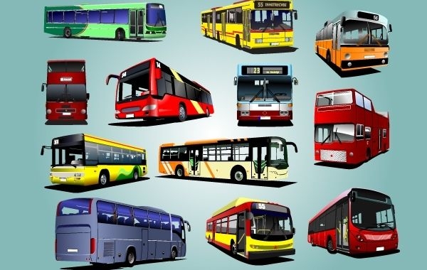 Fotorealistischer Bus-Pack-Vektor