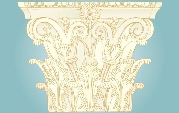 Vintage Ornament Pillar Decoration Vintage Ornament Pillar Decoration