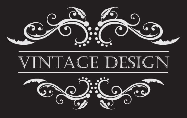 Floral Vintage Ornament mit Text